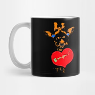 NEON GIRAFFE WITH LOVE Mug